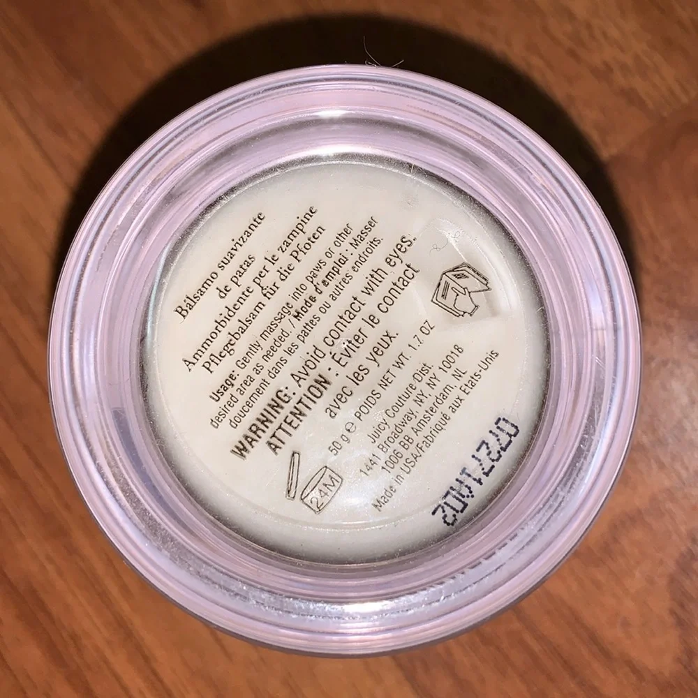 Brand New Original Juicy Couture Pawtection, Softening Paw Balm